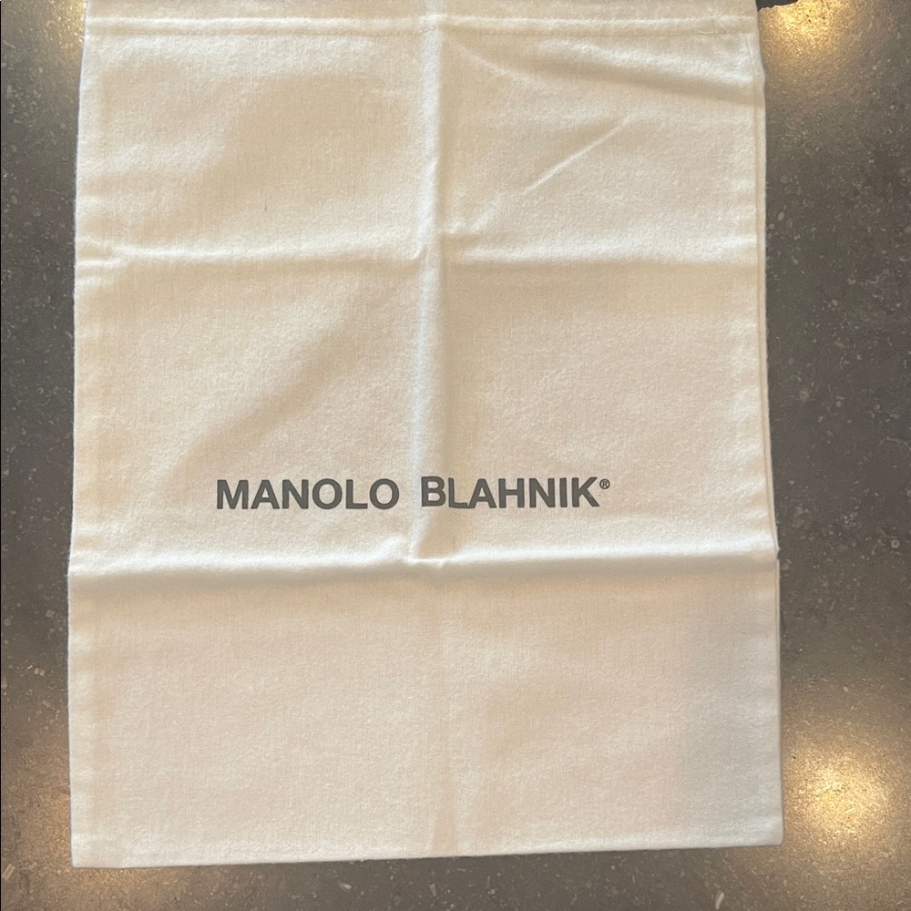 Manolo Blahnik Cream Shoe Bag